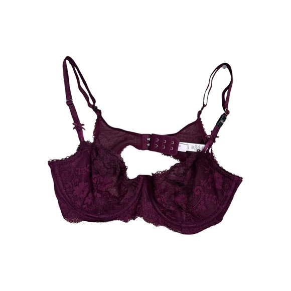 Victoria's Secret Dream Angels Lace Push Up Bra Without Padding Purple 36B New - Picture 1 of 5